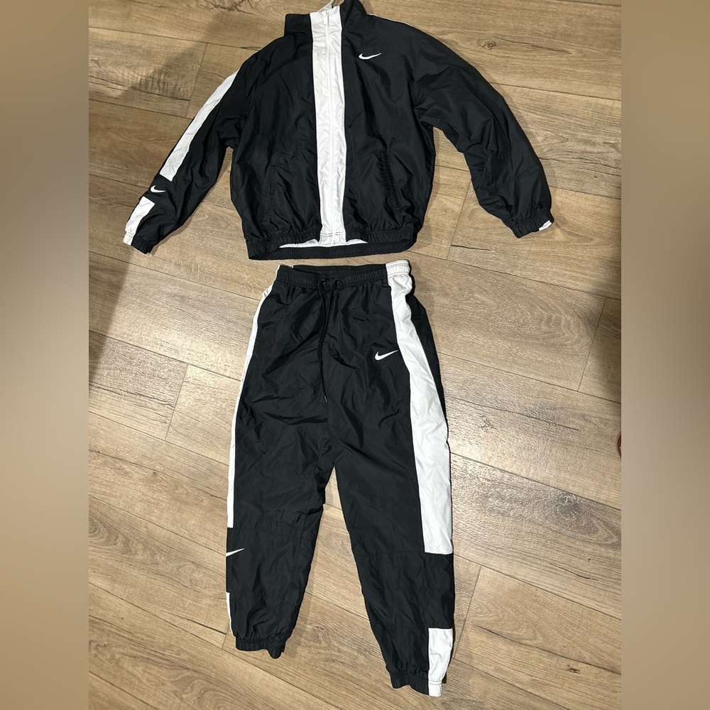 Nike Black and White Mesh Tracksuit